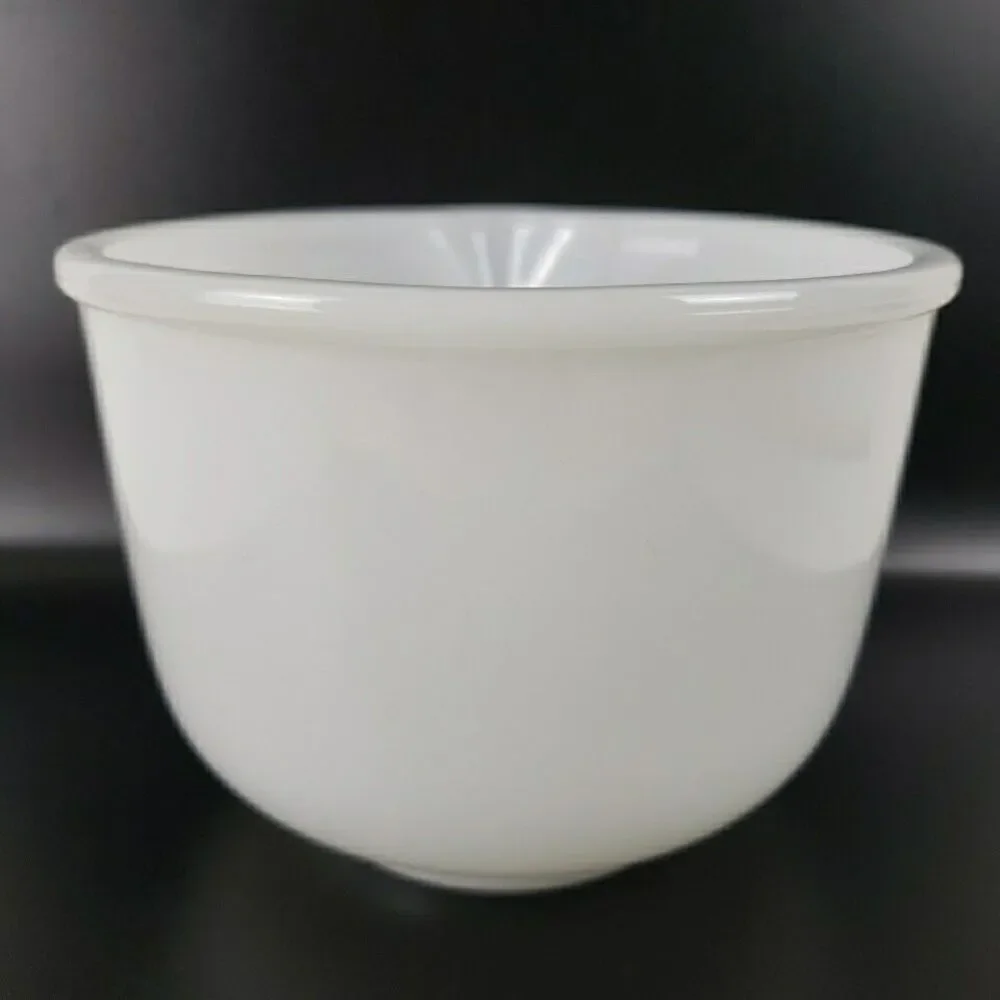 Glasbake Mixing Bowl 15 for Sunbeam Spout Mixer Milk Glass USA Vintage MCM